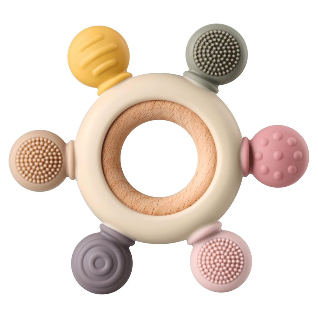 Babysilikonbitring med träring – BPA Free