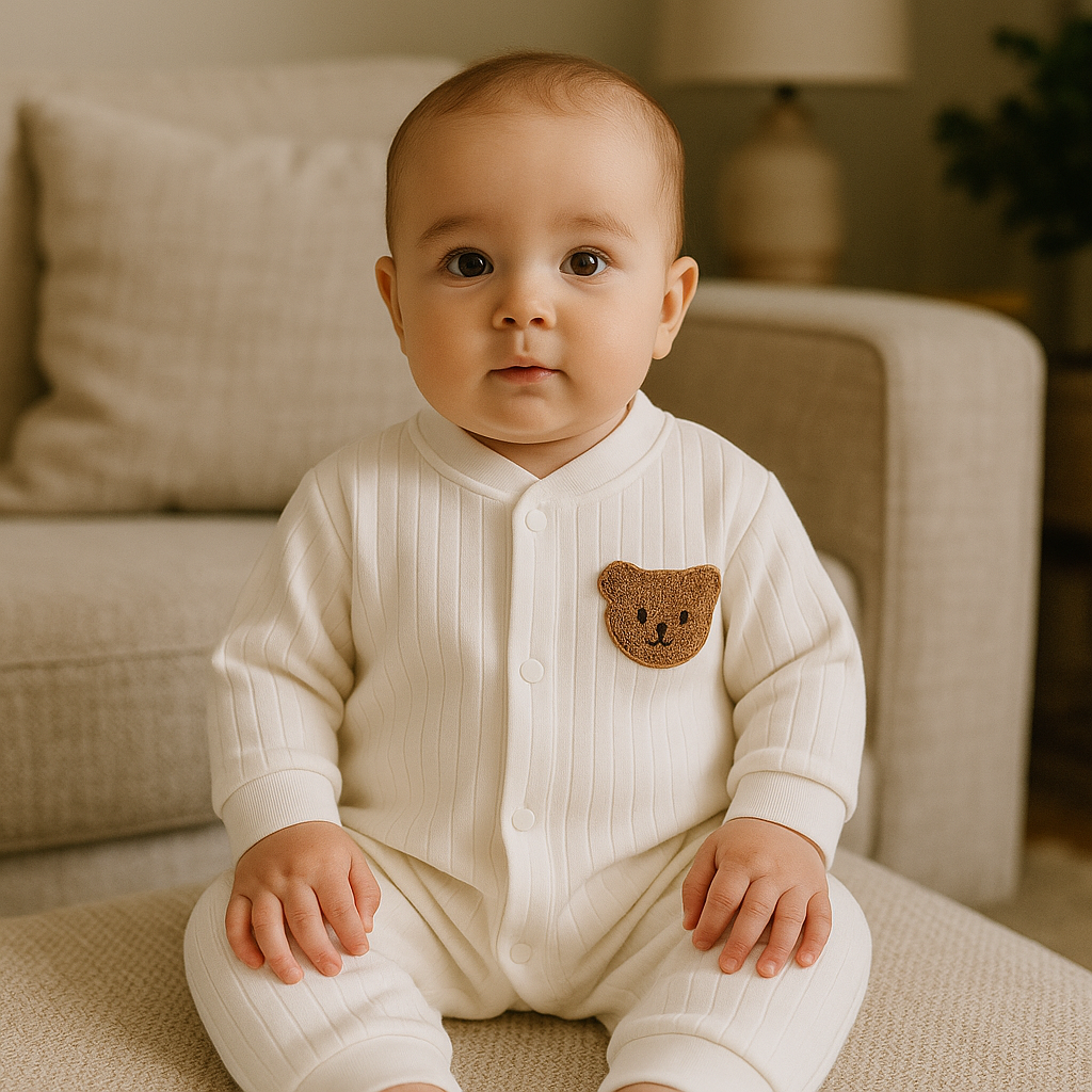 Snögen Mjukribbad Babyoverall